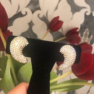 Jarin AAA Quality Simulated Diamond Comma Earrings